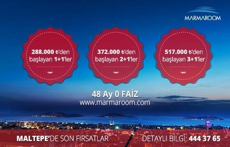 Maltepe Marmaroom'da 288 bin TL'ye hemen teslim 1+1 daire!