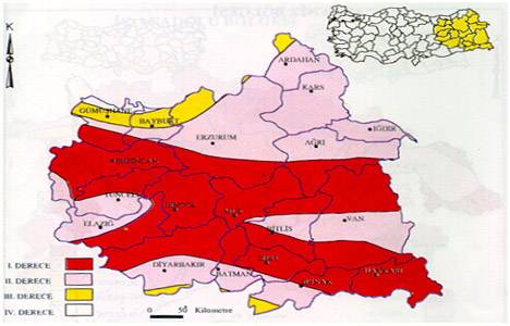 Türkiye deprem haritası!