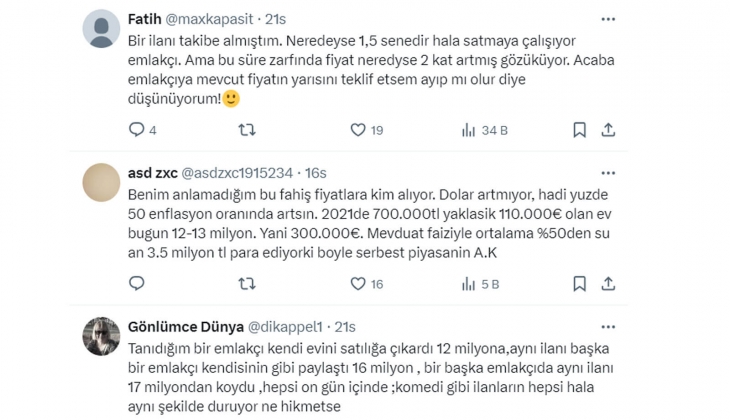 Gayrimenkul alacaklara iskonto uyarısı: İyi iskonto isteyin, fiyatlar reel olarak artmamaya devam edecek!