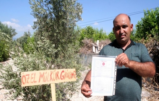 Mersin'de 50 yıllık yolu kapatan arazi sahibi: Benim en doğal hakkım!