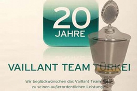 Vaillant Türkiye'ye Vaillant Group 2012 Sürdürülebilirlik Ödülü!