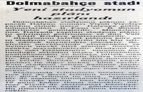 1939 yılında İnönü Stadyumu nun planı hazırlandı!