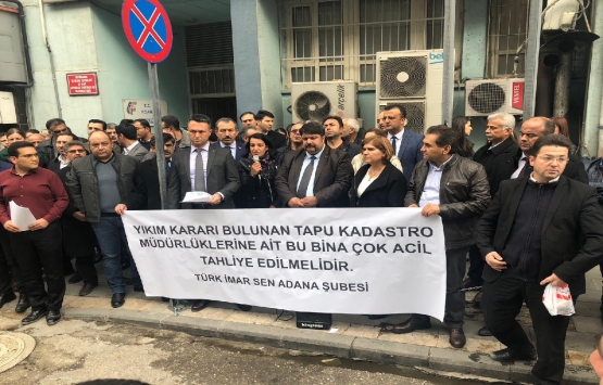 Adana Tapu Kadastro Müdürlüğü nün inşaatında eylem!