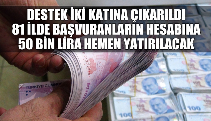 Destek miktarı iki katına çıkarıldı! Türkiye'nin 81 ilinde başvuranların hesabına geri ödemesiz 50 bin lira yatırılacak