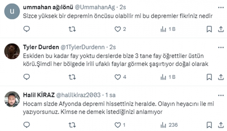 Afyonkarahisar peş peşe sallandı! Prof. Dr. Naci Görür, Graben leri işaret etti ve depremselliği yüksek dedi!