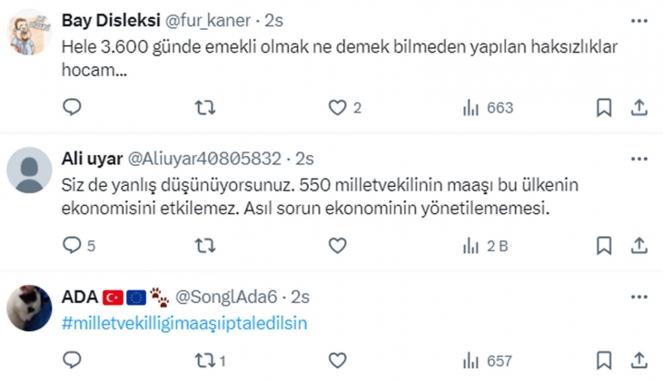 Milletvekili ve emekli olanlar 275 bin TL maaş alıyor: Vekil maaşları düşürülsün, milletvekili emekliliği iptal edilsin!