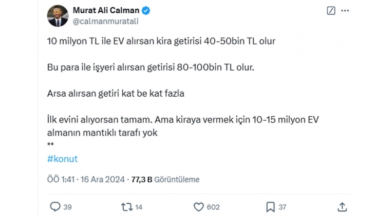 Kira getirisi mi, arsa getirisi mi? Yatırım yapacaklar dikkat! 