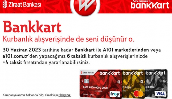 Ziraat Bankası’nda A101 fırsatı başladı! 30 Haziran 2023’e kadar +4 taksit imkanından faydalanın…