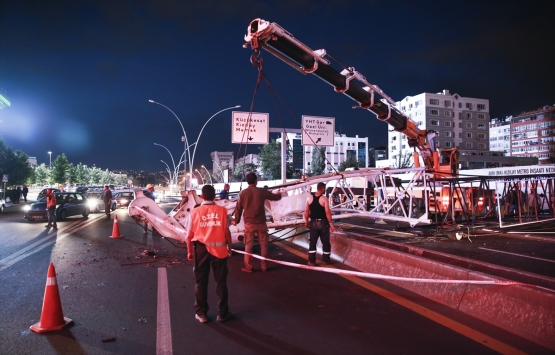 AKM-Kızılay metro inşaatında vinç kazası!