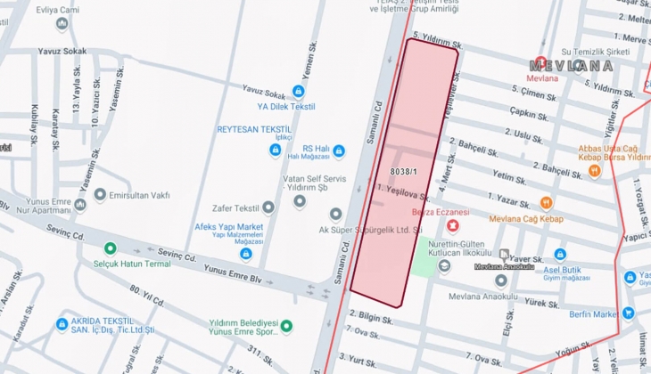 Bursa Yıldırım da 121 gayrimenkul 340 milyon TL ye satılıyor! KDV den muaf!