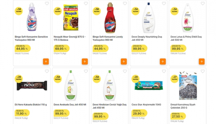Migros ta yüzde 58 e varan dev indirimler: Ariel 7 kg çamaşır deterjanı 279, Bingo yumuşatıcı 44, kangal sucuk 149 TL!