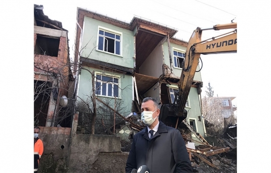 Kocaeli ağır hasarlı bina yükünden kurtuluyor!