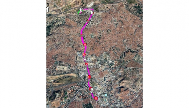8.6 milyarlık Ankara YHT Gar-Etlik Şehir Hastanesi-Ovacık Depo Sahası Raylı Sistem Hattı için düğmeye basıldı!
