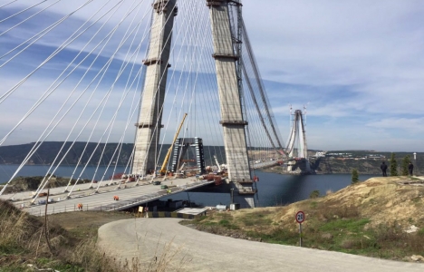 Yavuz Sultan Selim Köprüsü nde son tabliyeler yerleştirildi!