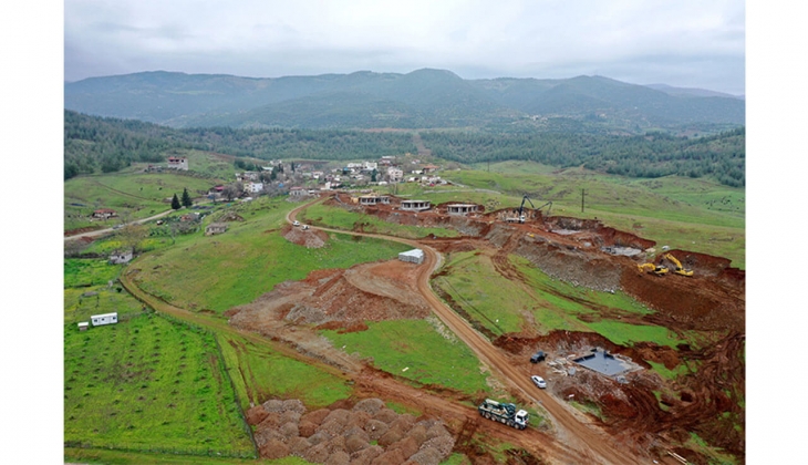 Köy tipi afet evleri Gaziantep Nurdağı nda yükselmeye başladı!