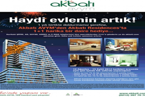Akbatı AVYM den alışveriş yapan Akbatı Residence ta ev kazanıyor!