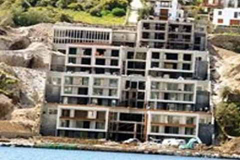 İçme Tur İnşaat'ın Bodrum Gündoğan'daki butik otel inşaatına protesto!