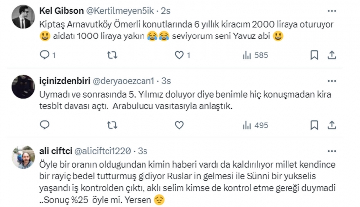 Kiracılara soruldu: Ev sahibiniz kira zammı yaparken yüzde 25 sınırına uydu mu?