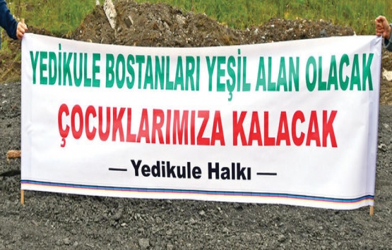 Yedikule eski bostan arazisine otopark yapılmasına tepki!