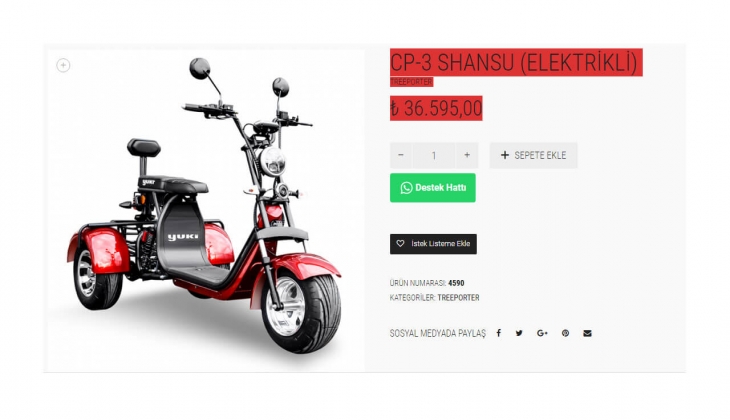 Elektrikli, 3 tekerlekli Yuki Shansu fiyatı güncellendi! İşte 1 Haziran 2022 fiyat listesi