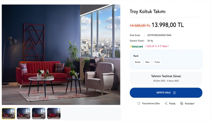 İstikbal’e bakmadan mobilyalarınızı yenilemeyin! İşte 23 Eylül 2022 İstikbal fiyat listesi