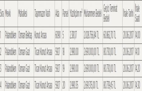 Palandöken de belediyeden satılık 10,1 milyon TL ye arsa!