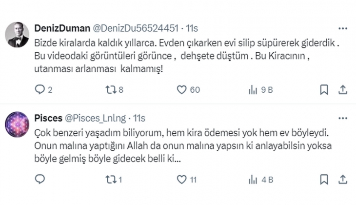 Ankara da kirayı ödemediği için tahliye edilen kiracılar evi talan etti! 