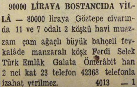 1945 yılında Beyoğlu nda 35 daireli bir apartman 550 bin liraya satılacakmış!