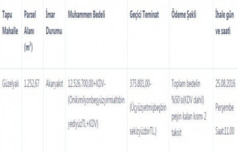 Pendik te 12.5 milyon TL ye satılık arsa!
