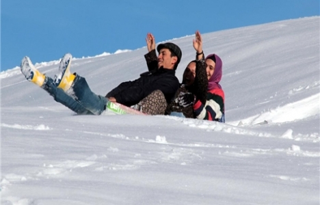 Beypazarı'nda kayak keyfi sömestrde canlandı!