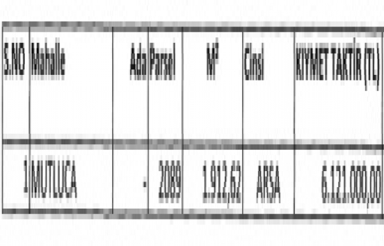 Milas Belediyesi nden 6 milyon TL ye satılık arsa!