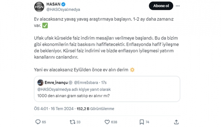 Küreselde faiz indirimi mesajları veriliyor! Yeni ev alacaklara uyarı: Eylül den önce... 