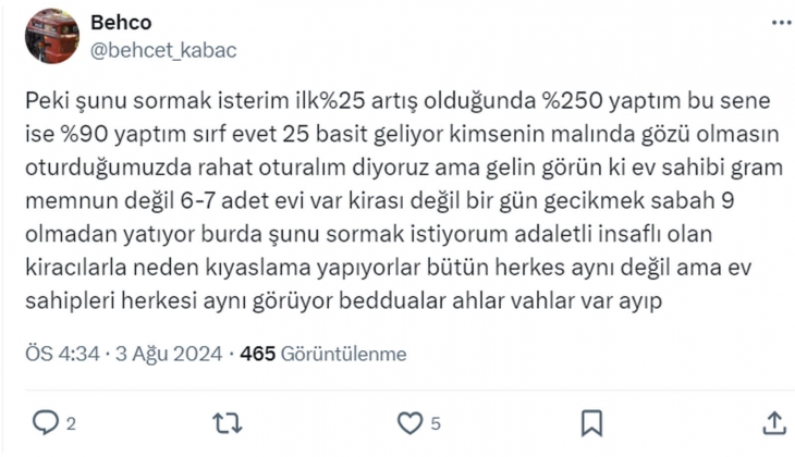 Avukattan kira zammı çıkışı: 2 senedir ev sahiplerinin evlerine çöküldü, memur gibi 2 defa değil yılda bir zam alıyorlar