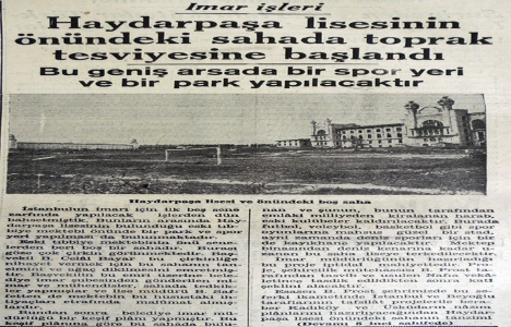 1938 yılında Haydarpaşa Lisesi nin önüne spor kompleksi yapılacak!