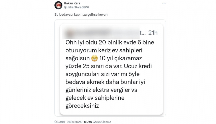 Kiracının İyi oldu, 20 binlik evde 6 bine oturuyorum paylaşımı tepki çekti: Mağdur ev sahipleri: Ev vermemek lazım!