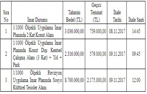 Kocaeli de 14 milyon TL ye satılık 3 arsa!