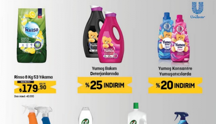 Migros'ta tam yağlı beyazpeynir 39,90 TL’ye, 2 kg pirinç 99,90 TL’ye, Rinso toz deterjan 179,90 TL’ye düştü!