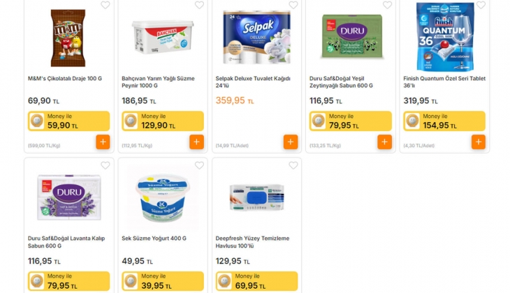Migros ta süzme peynir 129, Finish Quantum 36 lı tablet 154 TL! Dev indirim resmen başladı! 