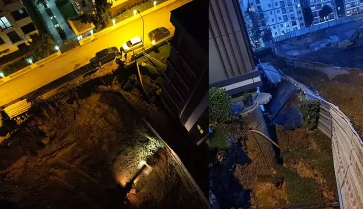Tuzla'da kentsel dönüşüm alanında korkutan olay! Toprak kaydı, duvar çöktü!