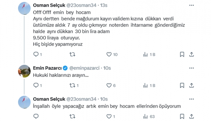 Gazeteci Emin Pazarcı dan davalık olduğu kiracısı eski milletvekiline tepki: Alacaklarımı ver ve evi boşalt!