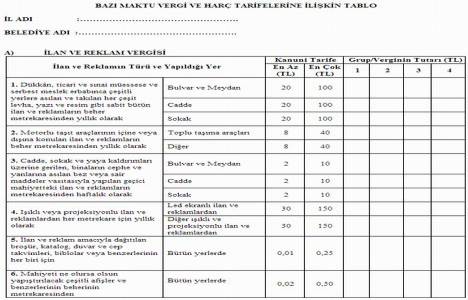 Yeni belediyeler için harç tarifeleri belli oldu!