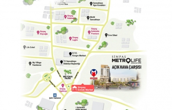 Sinpaş Metrolife Sancaktepe Çarşı da ticari alanlar satışa sunuldu!