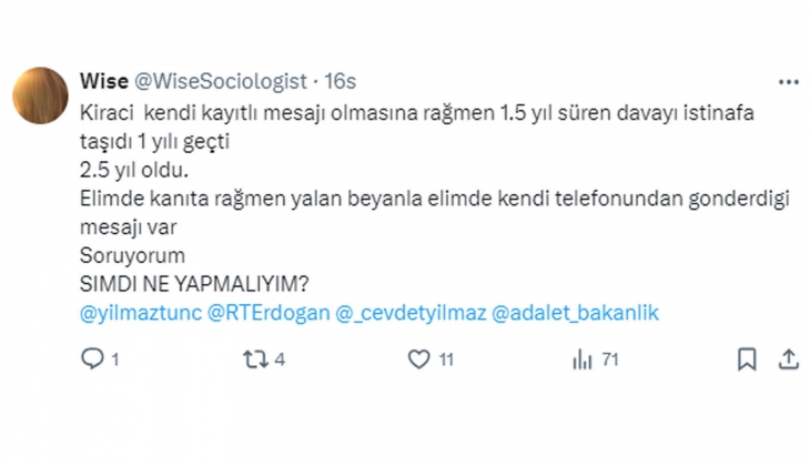 Şu an adliyeler sadece kira davalarına baksa yine yıllarca bitiremez!
