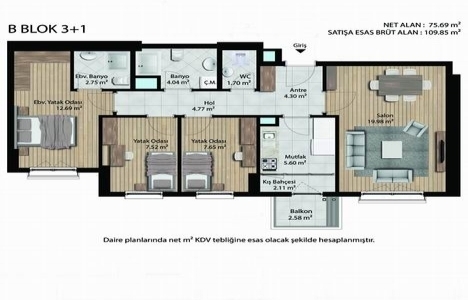 Esenler Emlak Konutları daire planları!