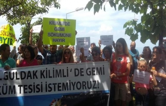 Zonguldak'ta gemi söküm tesisine tepki!