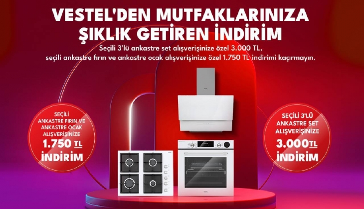 Vestel den ankastre kampanyası! Büyük indirimi kaçırmayın! 8 Haziran 2023 fiyat listesi...
