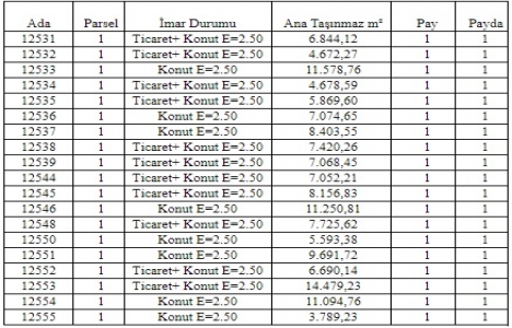 Erzurum da 206.3 milyon TL ye satılık 19 arsa!
