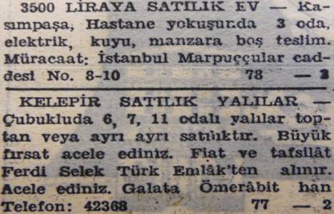 1947 yılında Mecidiyeköy de metrekaresi 12 liraya arsa satılacakmış!
