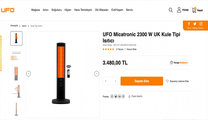 Kış gelmeden UFO’ya içinizi ısıtacak fiyatlarla sahip olun! İşte 19 Eylül 2022 UFO fiyat listesi.