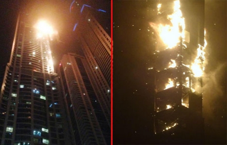 Dubai'de gökdelen yangını! Torch Tower'ı alevler sardı!